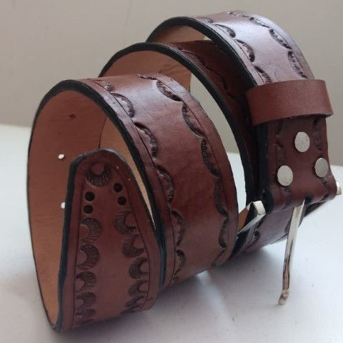 خرید و قیمت کمربند دستدوز چرم طبیعی + فروش صادراتی